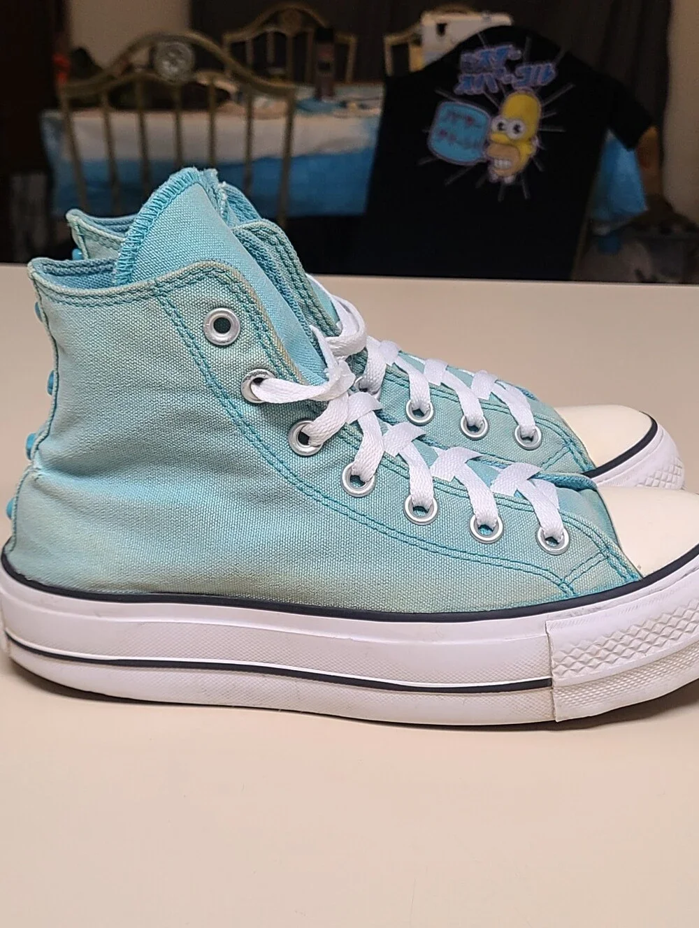 Converse CTAS Ocean Drip Lift Platform hi top casual sneakers size 6 - Picture 7 of 10